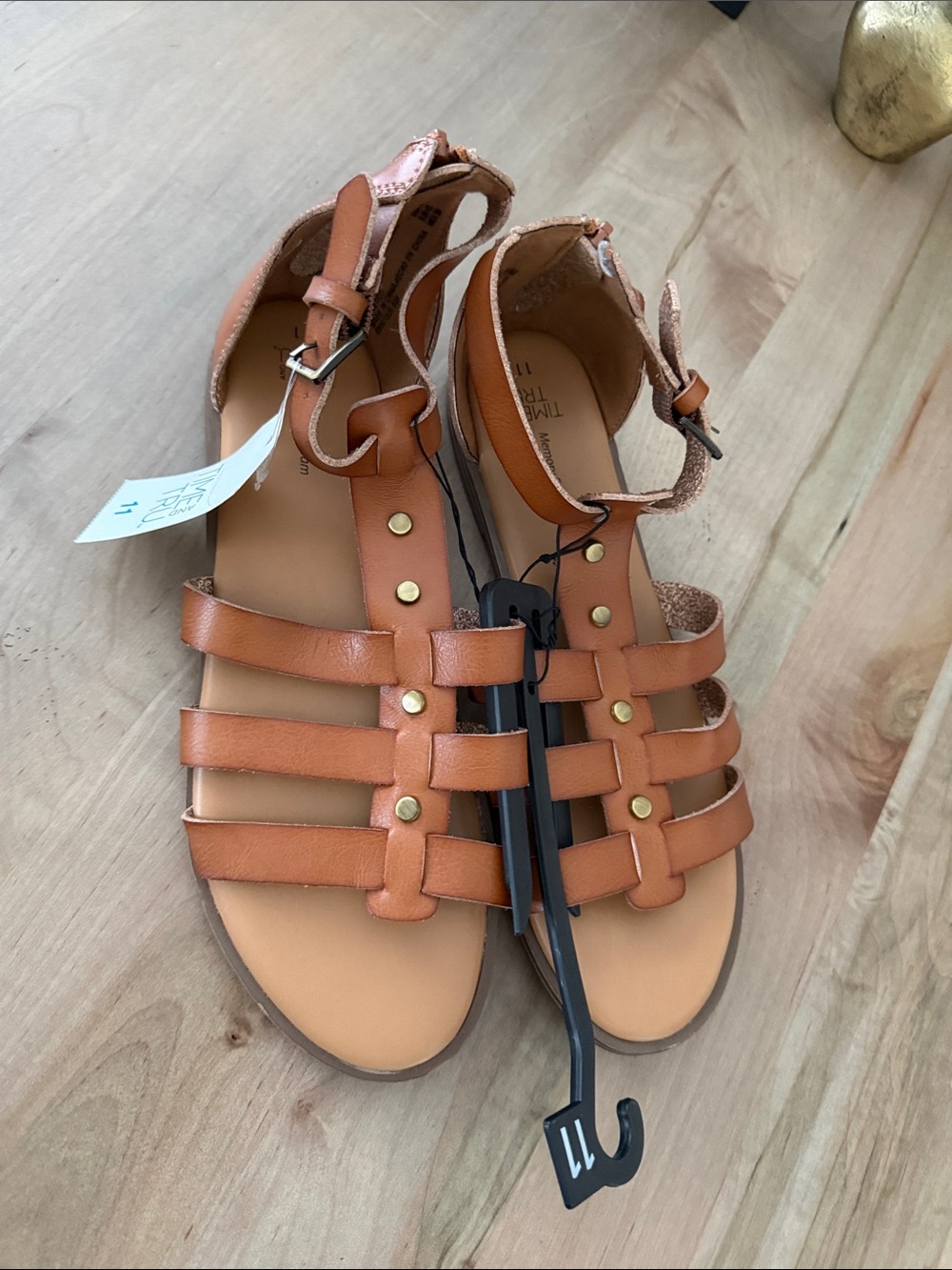 Time and Tru Tan Multi-Strap Gladiator Sandals